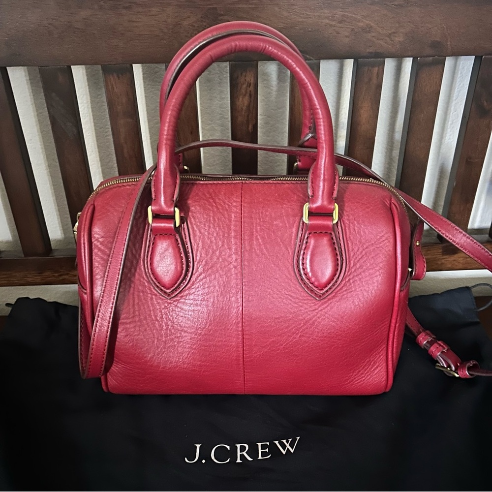 J.Crew Bauletto Style Satchel bag with bag shaper